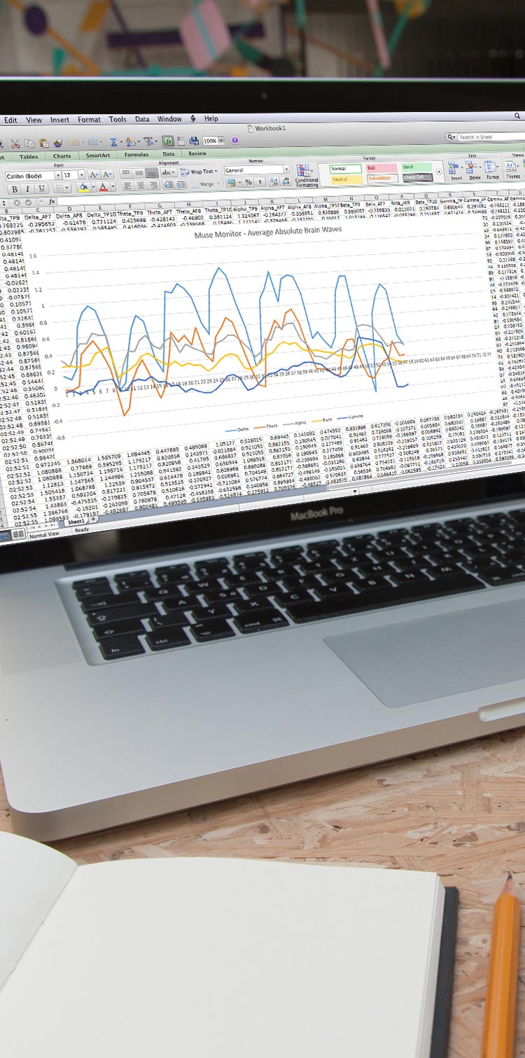 Recorded data in Microsoft Excel